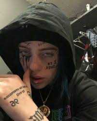 Mefodeporfavor Billie Billie Eilish Face Tattoo