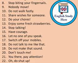Imperative sentences can be in positive or negative form, and can refer to present or future time. Imperatives In English 9 Positive Negative And Question Imperative Sentences English Study Here