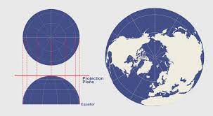 Azimuthal Equidistant Projection Types Of Maps Earth Azimuthal Projection: Orthographic, Stereographic And Gnomonic - Gis  Geography