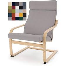 Ikea wooden chair with cushion. Amazon Com Vepping Lude Multi Colored Armchair Replacement Cover Fits Ikea Poang Armchair Cushion Not Included Cushion Design 1 Cotton Grey Kitchen Dining