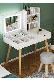 Dressing Table Cosmetic Storage Room Economy Furniture Dressing Table Simple Modern Bedroom In 2020 Tiny House Furniture Furniture Dressing Table Rooms Home Decor