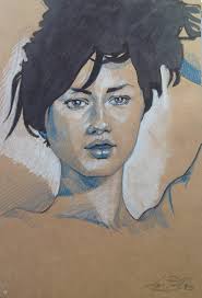 Study in brown Drawing by Luis Pastor