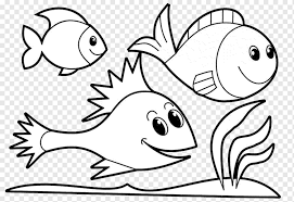 Gambar ikan hias hitam putih. Buku Mewarnai Memberi Makan Banyak Ikan Hiu Biru Ikan Putih Mamalia Anak Png Pngwing
