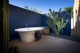 Simple modern outdoor bathroom ideas with stone floor. 23 Outdoor Bathroom Ideas To Inspire Your At Home Oasis