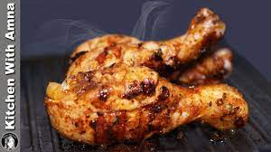 Remove chicken from grill when internal temperature of breast reaches 160℉. Kfc Smoky Grilled Chicken Recipe Kfc Style Chicken Recipes Kitchen With Amna Youtube