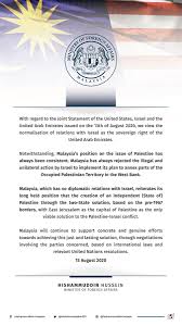 The united arab emirates and malaysia enjoy excellent bilateral relations, which date back to the early 1970s, with both countries having diplomatic representa­tions later on. Hishammuddin Hussein On Twitter Re Joint Statement Of Us Israel Uae Malaysia Which Has No Diplomatic Relations With Israel Reiterates Its Long Held Position That The Creation Of An