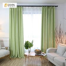 Dihin Home Exquisite Light Green Printed Blackout Grommet Window Curtain For Living Room 52x63 In Curtains Living Room Kids Room Curtains Light Green Curtains