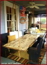 Turn Old Door Into Hanging Patio Table Home Diy Home Decor Doors Repurposed