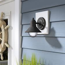 Longshore Tides Castro 1 Light Outdoor Barn Light Reviews Wayfair