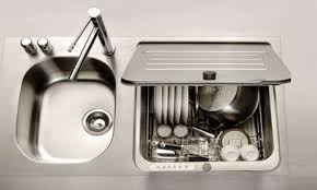 compact dishwasher fits into kitchen