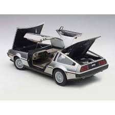delorean dmc 12 satin silver 1 18 model car by autoart delorean car model dmc delorean