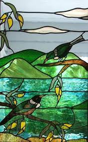 Native Birds Design Glass Art Projects Wine Glass Art Broken Glass Art