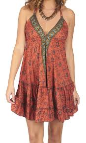 Robe cocktail dentelle noire fourreau dos transparent. Robe Courte Ete Boheme Au Dos Nu Pour Femme Elmina Orange