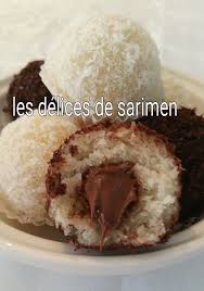 Boules De Neige Coco Choco Fourrees Au Nutella Les Delices De Sarimen Nutella Recette Gateau Oriental Gateau Boule De Neige