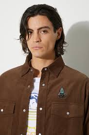 ICECREAM corduroy shirt Needle Cord Shirt brown color regular IC24221 at  PRM US