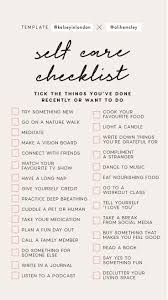 Self Care Checklist Selfcare Self Care Activities Self Care Bullet Journal Self Care Routine
