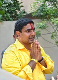 Nara lokesh (born 23 january 1983) is the son of former chief minister of andhra pradesh and telugu desam party chief nara chandrababu. Nara Lokesh As Chitti Naidu Amaravati Lands Tollywood