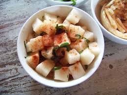 Salade De Navet Blanc Facon Coreenne Recette Salade De Navet Navet Cuisine Asiatique
