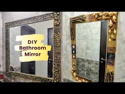 We are trying to frame our bathroom mirror (which is quite large about. Diy Antique Finish Mirror Frame Diy Home Decor Ideas Easy Youtube