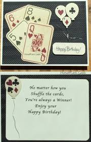 Birthday Cards For Guys Birthday Cards With Vintage Playing Cards Horsemark Cards Birthday Cards For Poker Playe Card Making Birthday Birthday Cards For Men Masculine Birthday Cards