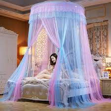 Round Lace Insect Bed Canopy Netting Curtain Dome Mosquito Net Outdoor Bed Tent Pink Bedroom Decor Princess Bed