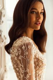 Romantic A-Line Gown with Cap Sleeves and Deep V-Neckline