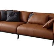 China Furniture Factory Made Brown 3 Seater Sofa Kulit Asli Set Sofa  Sectional Dijual