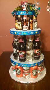 21st Birthday Cake Liquor Bottle Made My Little Sister This For Her 21st Birthday Alcohol Tower Cake Amber Mustard 21st Birthday Gifts 21st Birthday 21st Bday Ideas