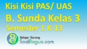 Soal pts kelas iv semester 1 k13 tahun 2020. Kisi Kisi Pas B Sunda Kelas 3 Semester 1 Kurikulum 2013 Youtube