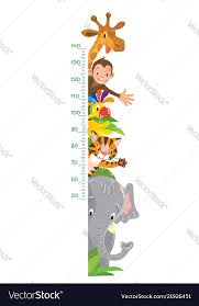 Giraffe Monkey Tiger Meter Wall Or Height Chart