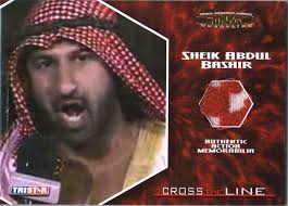 TNA Sheik Abdul Bashir 2008 Cross The Line GOLD Memorabilia Relic Card SN 9 