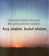 Gokyuzu Bizim Olmasin Biz Gokyuzunun Olalim Kus Olalim Bulut Olalim Ilham Verici Sozler Ilham Verici Alintilar Guzel Soz