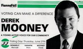 Flyer for Derek Mooney -Fianna Fail -1991 Local Elections Rathmines