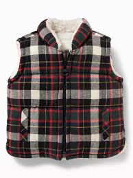 Frost Free Sherpa Lined Flannel Vest For Baby Old Navy