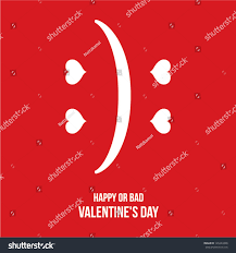 Dimensions are 5x7 (17cm x 12cm); Happy Bad Valentines Day Cards Poster Stock Vector Royalty Free 126443366