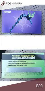 Unused Exclusive Fortnite Pickaxe Card Ps4 Xbox Pc Minty Pick Axe Code Unused Exclusive Fortnite Pickaxe Card In Hand Ps4 Xbox Pc Epic G Xbox Pc Fortnite Xbox