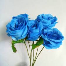 Warna ungu ni sebagai tanda korang cinta. Bunga Artificial Plastik Tangkai Mawar Biru Hiasan Dekorasi Dan Wedding Shopee Indonesia