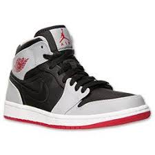 Air Jordan 1 Mid White Black Gym Red Men S Air Jordan 1 Mid Basketball Shoes Finishline Com Black Gym Red Wolf Grey Fashion Shoes Air Jordans Sneakers
