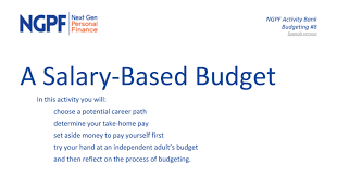 Explore how the down payment, apr, interest, cash allowance, credit score and fine print affect the terms of an auto loan. Create A Salary Based Budget Google Slides