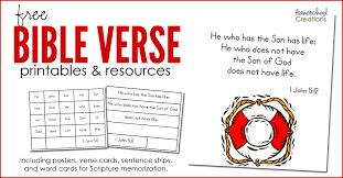 Bible Verse Printables And Resources