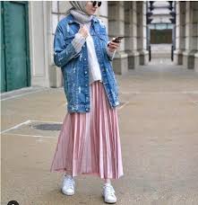Brokat mix organza warna soft pink. 7 Tips Padu Padan Rok Plisket Warna Pink Salem Untuk Hijaber Tampil Kalem Womantalk