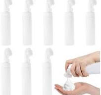 8Pcs 200ml Foam Pump Bottle with Silicone Brush One-Hand Operation Empty Mousse Foaming Pump Dispenser Facial Cleanser Foaming Bottle for Hand Soap ...