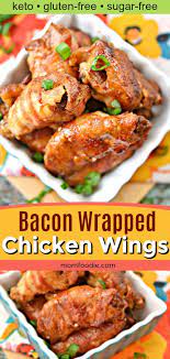Bacon Wrapped Chicken Wings Keto Recipe Keto Lowcarb Ketorecipes Lowcarbrecipes Ketogenic Chicke Bacon Wrapped Chicken Chicken Wraps Keto Chicken Wings