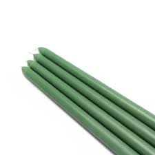 Zest Candle 12 In Sage Green Taper Candles 12 Set Cez 079 The Home Depot