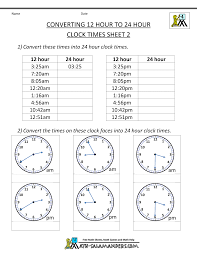 24 Hour Clock Conversion 12 To 24 Hour Clock 2 24 Hour