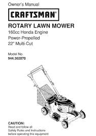 Craftsman riding lawn mower parts manual. Craftsman Lawn Mower Parts Manual 944 362070