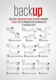 Backup Workout Lower Back And Core Strength An Entire Printable Routine Core Strength Exercises Strength Workout Core Workout
