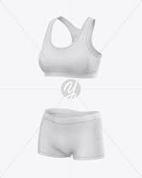 Download Melange Women S Sport Kit Mockup Back Half Side View In Apparel Mockups On Yellow Images Object Mockups