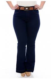 Calça Jeans Flare Cintura Alta Azul Escuro Calca Jeans Flare Com Cinto Deep Blue Calca Jeans Flare Jeans Calca