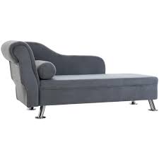 La sezione della chaise longue misura da 150 cm a 190 cm di lunghezza e da 85 cm a 100 cm di larghezza. Homcom Chaise Longue Divano Imbottito Con Cuscino Relax Per Casa Ufficio Grigio Eprice